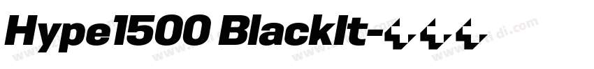 Hype1500 BlackIt字体转换